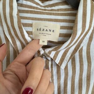Sézane Tomboy Striped Shirt